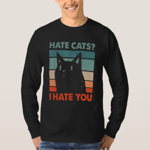Ik haat katten ik haat jou kattenliefhebber grappi t-shirt
