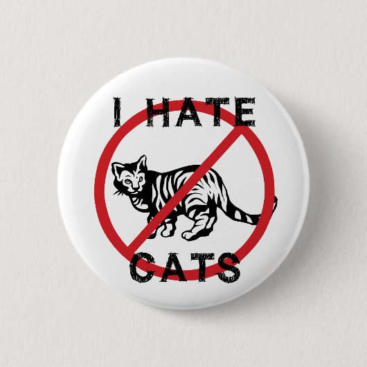 Ik haat katten ronde button 5,7 cm (Voorkant)