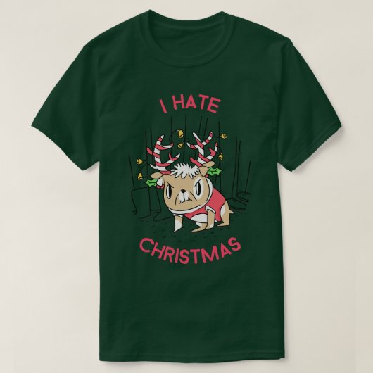 Ik haat kerstcadeautjes t-shirt (Design voorkant)