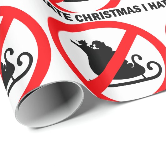 Ik haat Kerstmis Cadeaupapier (Rol Hoek)