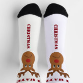 Ik haat kerstmis droevig rendier Briefkaart Sokken (Top)