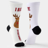Ik haat kerstmis droevig rendier Briefkaart Sokken (Gebogen)