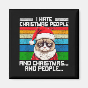 Ik haat kerstvakantie haters Zwart uni-volwassenen Magneet