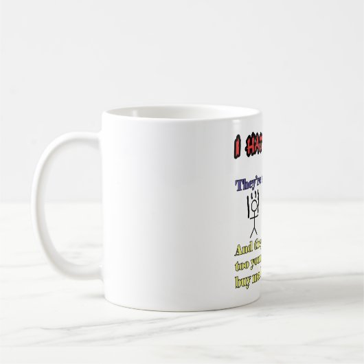 Ik haat Kinder Mok (Links)