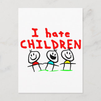 Ik haat kinderen! briefkaart