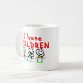 Ik haat kinderen! koffiemok (Voorkant links)