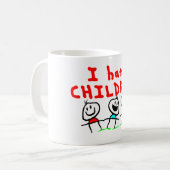 Ik haat kinderen! koffiemok (Voorkant links)