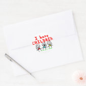 Ik haat kinderen! ronde sticker (Envelop)