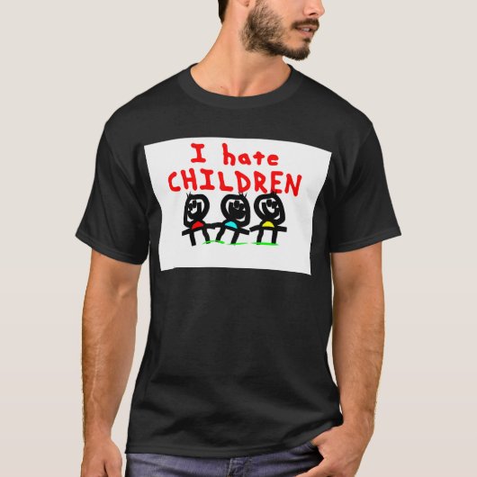 Ik haat kinderen! t-shirt (Voorkant)