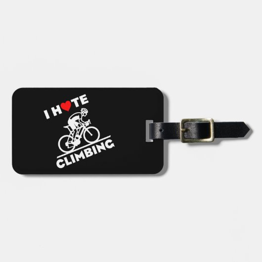 Ik haat klimmen met fietsen bagagelabel (Voorkant horizontaal)