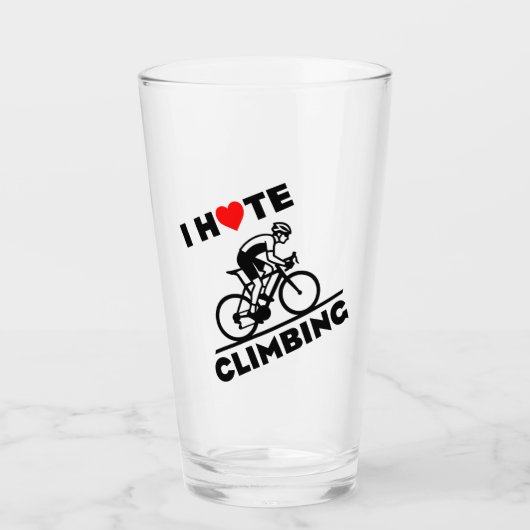 Ik haat klimmen met fietsen glas (Voorkant)
