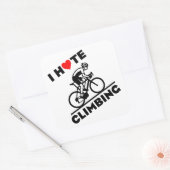 Ik haat klimmen met fietsen vierkante sticker (Envelop)