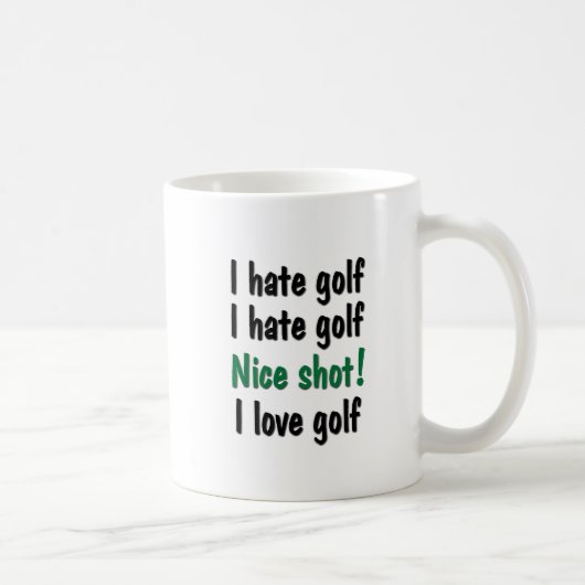 Ik haat - Liefde Golf Koffiemok (Rechts)