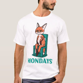 Ik haat maandag Funny Cat Weekday Work Humor T-shirt