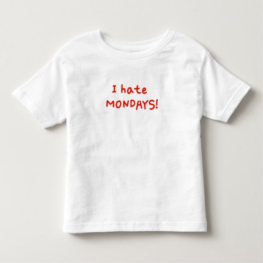 Ik haat maandag! kinder shirts (Voorkant)