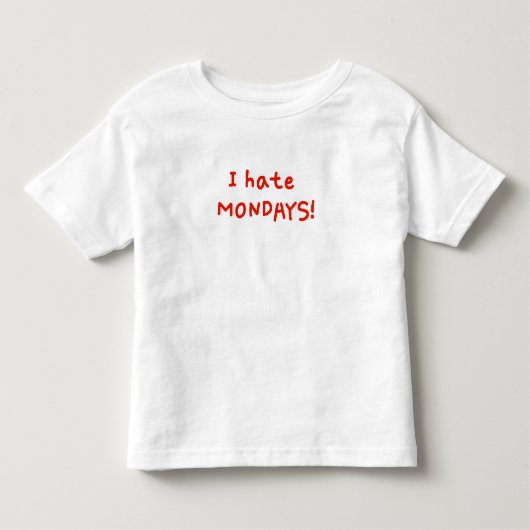 Ik haat maandagen! kinder shirts (Voorkant)