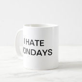 IK HAAT MAANDAGEN KOFFIEMOK (Voorkant links)