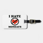Ik haat maanddagen bagagelabel (Voorkant horizontaal)