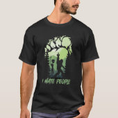 Ik haat mensen Bigfoot Sasquatch Alien Lovers Mann T-shirt (Voorkant)