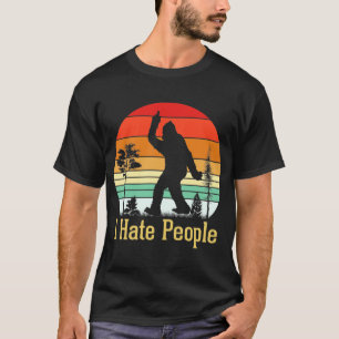 Ik haat mensen Bigfoot Silhouet T-shirt