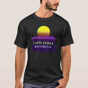 Ik haat mensen die een damp-esthetisch estheticum t-shirt