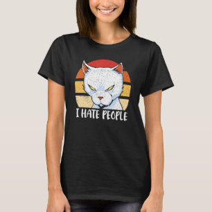 Ik haat Mensen Die Ik Niet Leuk Vind Midden Vinger T-shirt