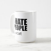 Ik haat mensen en honden koffiemok (Voorkant links)