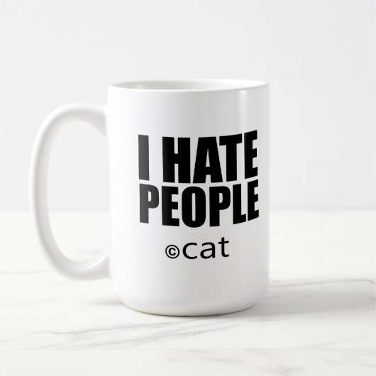 Ik haat mensen en honden koffiemok (Links)