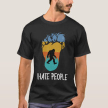 Ik haat Mensen Funny bigfoot 2020 T-Shirt