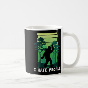 Ik haat mensen - grappige Bigfoot middelvinger Sas Koffiemok