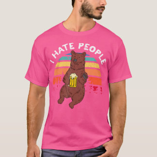 Ik haat mensen - Grappige Camping Trekking Outdoor T-shirt