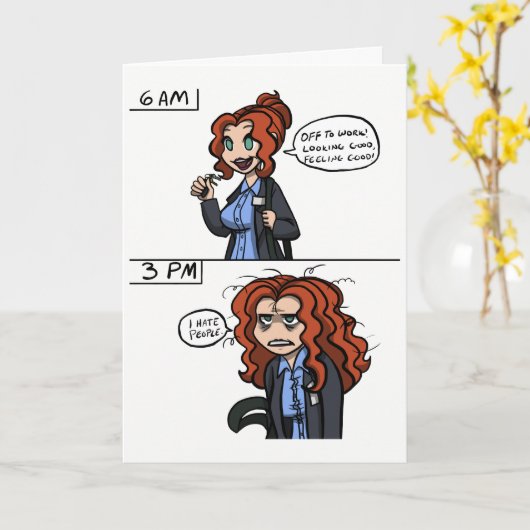 Ik haat mensen kaart (Gele Bloem)