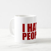 Ik haat mensen. koffiemok (Voorkant links)