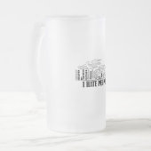 Ik haat mensen matglas bierpul (Voorkant links)