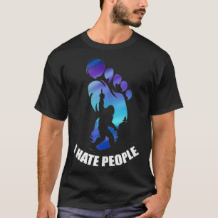 Ik haat mensen met een grappige introverte voet t-shirt