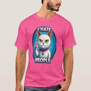Ik haat mensen met een misantrope, chagrijnige ant t-shirt