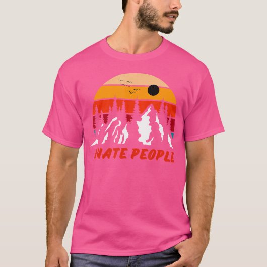 Ik haat mensen - Natuur Camping T-shirt (Voorkant)