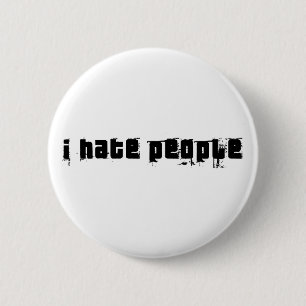 Ik haat mensen ronde button 5,7 cm