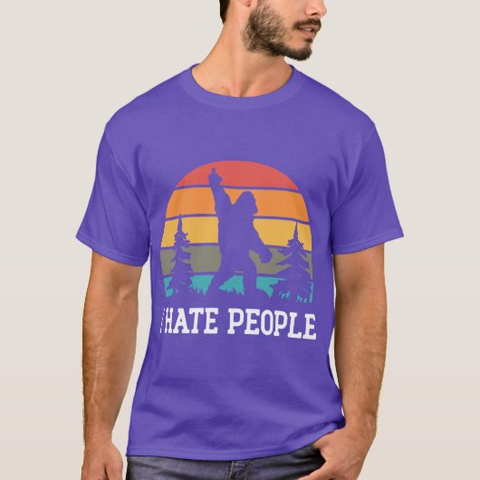 Ik haat mensen Sasquatch T-shirt (Voorkant)