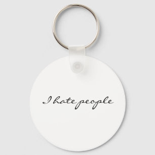 Ik haat mensen sleutelhanger