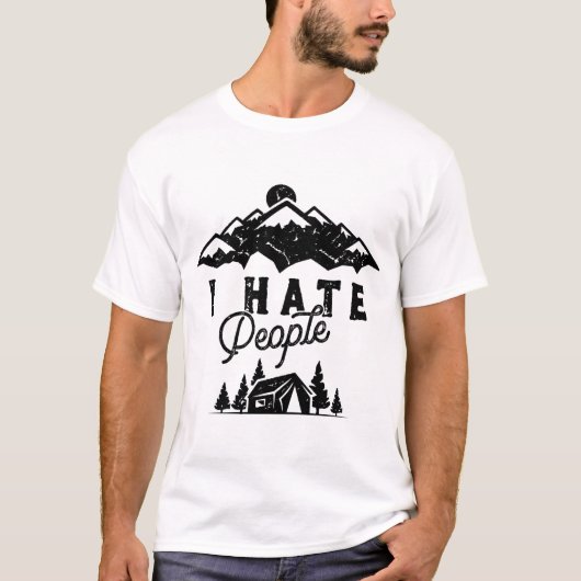 ik haat mensen t-shirt (Voorkant)