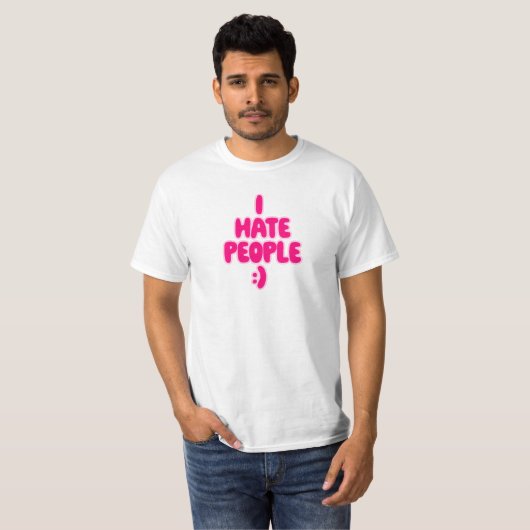 Ik haat mensen t-shirt (Voorkant volledig)