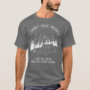 Ik haat mensen waar ik van hou in Camping design T-shirt