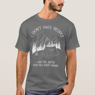 Ik haat mensen waar ik van hou in Camping design T-shirt