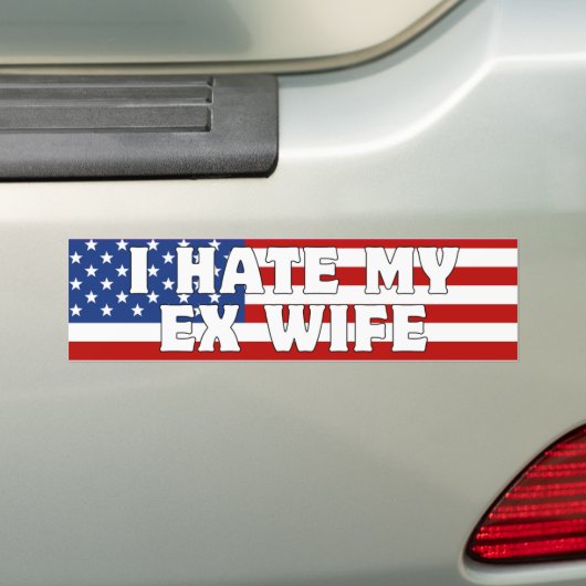 IK HAAT MIJN EX VROUW - BUMPERSTICKER STICKER (Op auto)