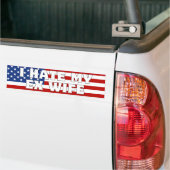 IK HAAT MIJN EX VROUW - BUMPERSTICKER STICKER (Op Truck)