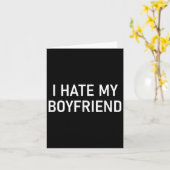 Ik haat mijn vriend, grappig, grappen, sarcastisch kaart (Gele Bloem)