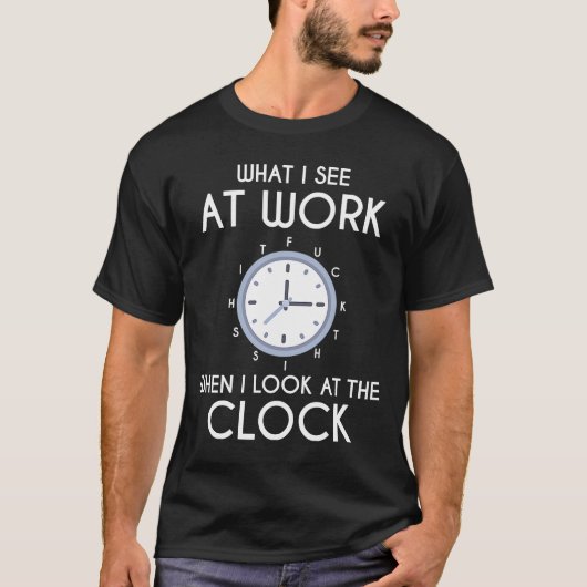 Ik haat mijn werk in Sarcastic Hate T-shirt (Voorkant)