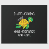 Ik haat morgens mensen en ochtenden en mensen cadeaupapier (Vlak)