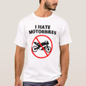 Ik haat motorfietsen t-shirt (Voorkant)